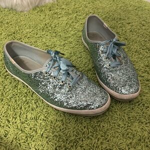 Kate Spade Blue Glitter Keds